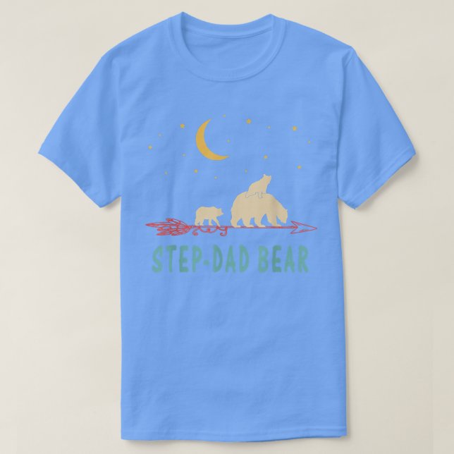 Step Dad Bear with 2 Cubs Shirt Twice Blessed Step (Design vorne)