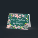Step Daughter 31st Birthday Green Flowers Karte<br><div class="desc">If you want to get a special birthday message and greeting for your step daughter across then this is the card for you. This flower clad card will make her day more special.</div>