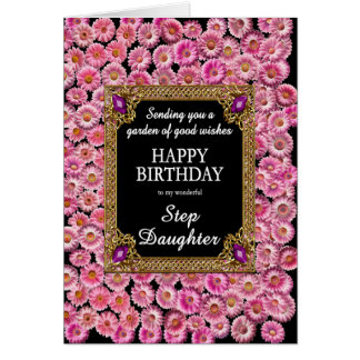 Step Daughter Birthday Pink Daisies