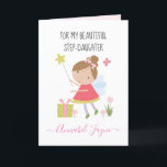 Step Daughter Geburtstagsmädchen pinkfarben whimsi Karte<br><div class="desc">Eine bezaubernde Geburtstagskarte mit den niedlichsten Feen, die Sie mit Ihrem Stufennamen personalisieren können. Die Geburtstagsmärchensammlung ist perfekt für kleine Mädchen, die magische Kreaturen lieben. Sie können zwischen zwei Arten von Karten wählen. Sie können entweder Seidenglanzpapier oder mattes Papier wählen. Matte ist ein klassisches, rundes Papier mit natürlichem Flair und...</div>