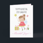 Step Daughter Geburtstagsmädchen pinkfarben whimsi Karte<br><div class="desc">Eine bezaubernde Geburtstagskarte mit den niedlichsten Feen, die Sie mit Ihrem Stufennamen personalisieren können. Die Geburtstagsmärchensammlung ist perfekt für kleine Mädchen, die magische Kreaturen lieben. Sie können zwischen zwei Arten von Karten wählen. Sie können entweder Seidenglanzpapier oder mattes Papier wählen. Matte ist ein klassisches, rundes Papier mit natürlichem Flair und...</div>