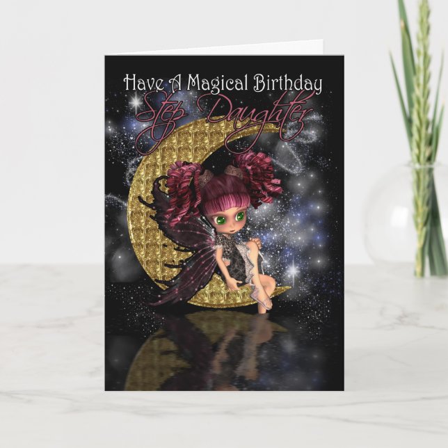 Step Daughter Magical Birthday niedlicher kleiner  Karte (Vorderseite)