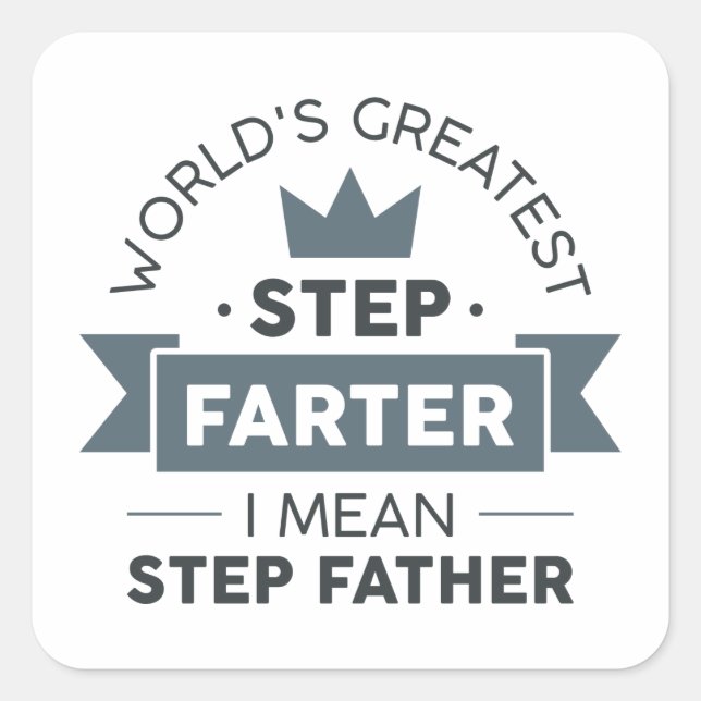 Step Farter Quadratischer Aufkleber (Vorderseite)