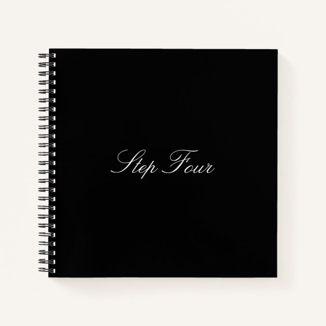 'Step Four' Square Notebook Notizbuch (Vorderseite)