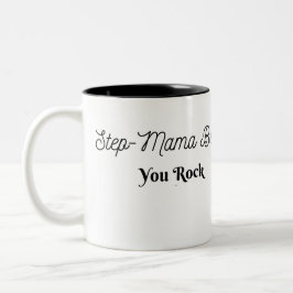 Step-Mama-Bär, du Rock Zweifarbige Tasse
