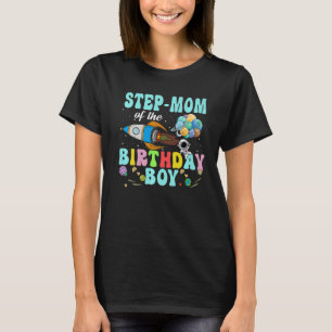 Step-Mama des Geburtstags Astronauten Boy Space Pa T-Shirt
