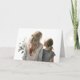 Step Mama Muttertag Wasserfarbe Karte