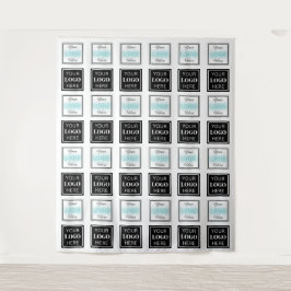  Step & Repeat Business Backdrop Two Logo Banner Wandteppich