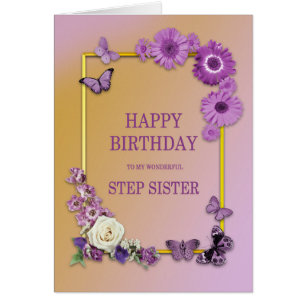 Step Sister Birthday Blume und Schmetterlinge