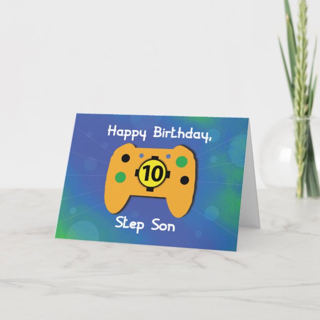 Step Son 10-jähriger Gamer Controller Karte (Vorderseite)