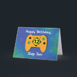 Step Son 12-jähriger Gamer Controller Karte<br><div class="desc">Feiern Sie mit dieser lustigen Karte,  die einen gelben Spielcontroller auf dem Cover zeigt,  den 12. Geburtstag Ihres Step-Sohnes. Ein großer Typ wie er verdient eine so tolle Karte zum Geburtstag.</div>