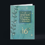 Step Son Religious 16. Geburtstag Grüne Hand gezei Karte<br><div class="desc">Er hat dir eine besondere Art von Freude gebracht. Jetzt,  da er seinen sechzehnten Geburtstag feiern wird,  ist es an dir,  ihm eine besondere Freude zu bereiten. Diese religiöse Karte teilt eine berührende 16. Geburtstagsbotschaft.</div>