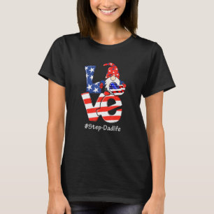 Step-Vater 4. Juli Liebe US-amerikanische Flagge T-Shirt