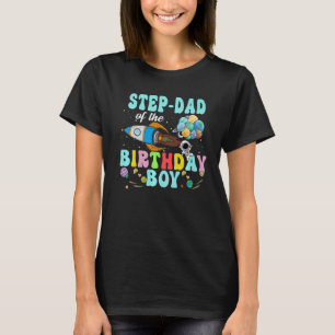 Step Vater des Birthday Astronaut Boy Space Party T-Shirt