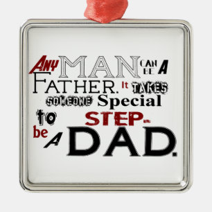 Step Vater Quote Vathage Day Ornament Aus Metall