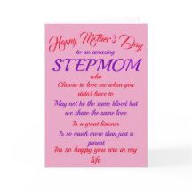 Stepama Mother's Day Pink Typografy Card