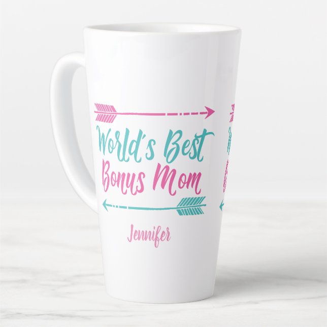 Stepama Pink Mother's Day - Die beste Bonus-Mama d Milchtasse (Linke Ecke)