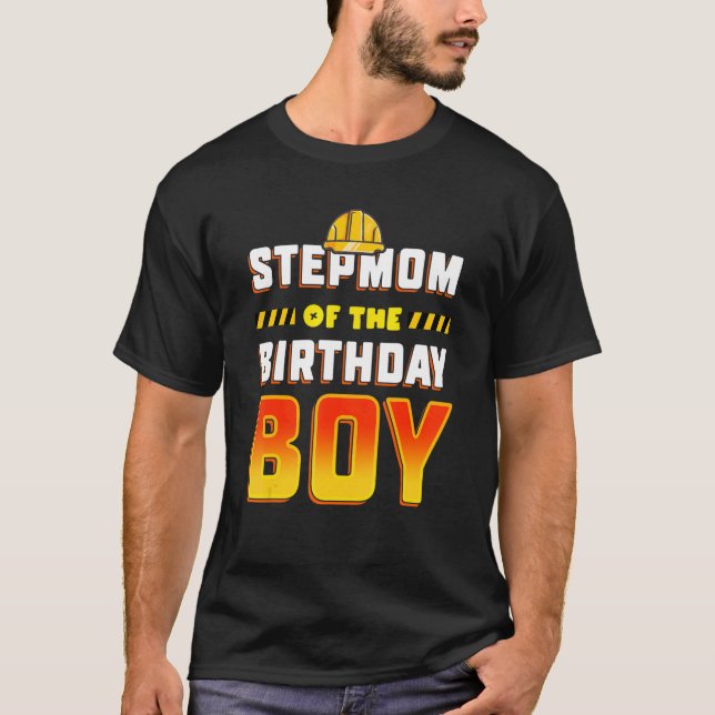 Stepama vom Geburtstag des Boy Construction T-Shirt (Vorderseite)