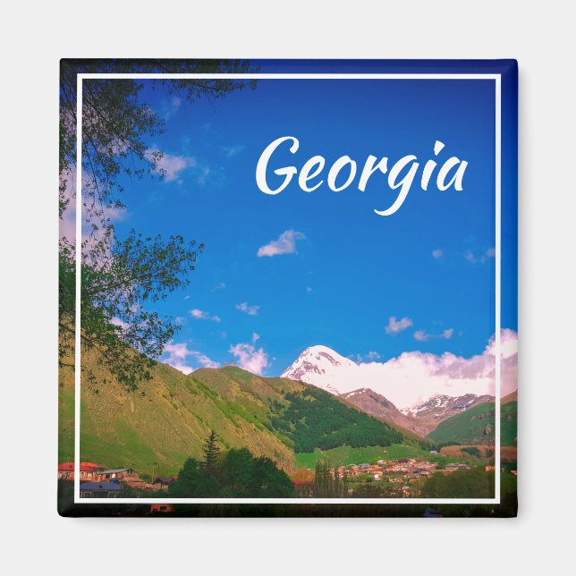 Stepantsminda Kazbegi Georgia Gergeti Caucuses Magnet (Vorne)