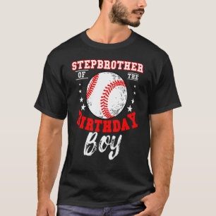 Stepbruder der Geburtstagsjunge Baseball Theme Bda T-Shirt