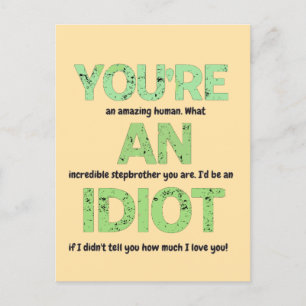 Stepbruder, du bist ein Phantastisches menschliche Postkarte