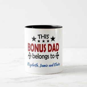 Stepdad Bonus Vater Stepfather Geburtstagsfeiertag Zweifarbige Tasse