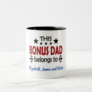 Stepdad Bonus Vater Stepfather Geburtstagsfeiertag Zweifarbige Tasse