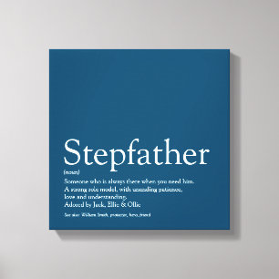 Stepdad definiert Blau als der beste Stepfather de Leinwanddruck