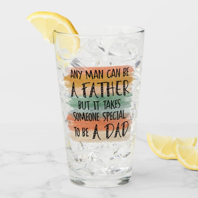 Stepdad Father's Day-Geschenk | Besondere Väter Glas (Vorderseite Ice)