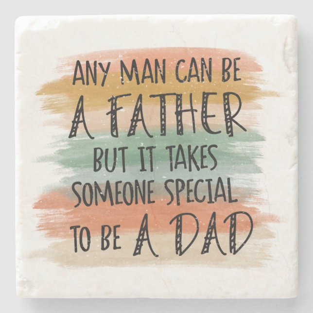 Stepdad Father's Day-Geschenk | Besondere Väter Steinuntersetzer (Vorderseite)