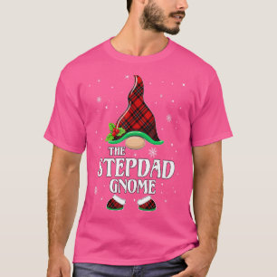 Stepdad Gnome Red Kariert Matching Family Weihnach T-Shirt