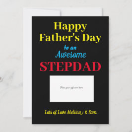 Stepdad Happy Vatertag Kartenhalter Dankeskarte