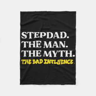 Stepdad Man Myth D Influence Funny Step Vater Vate Fleecedecke