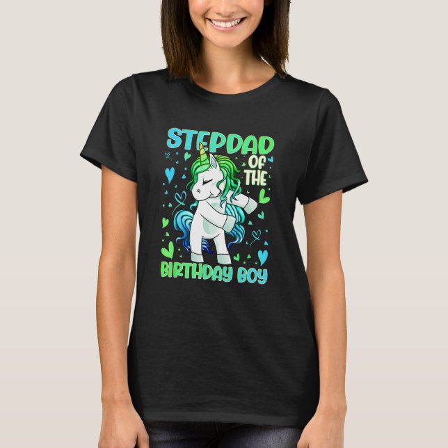 Stepdad of the Birthday Party Princess Dabbing Uni T-Shirt (Vorderseite)