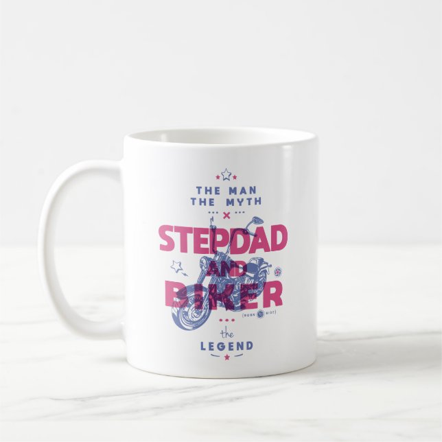 Stepdad und Biker der Mann der Mythos der Legende Kaffeetasse (Links)