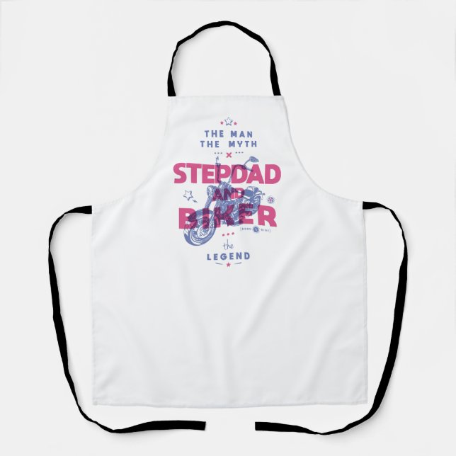 Stepdad und Biker der Mann der Mythos der Legende Schürze (Vorderseite)