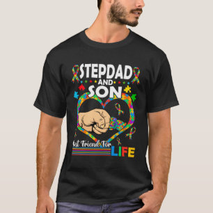 Stepdad und Son Family Matching Autismus Bewusstse T-Shirt