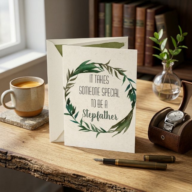 Stepfather Father's Day Step-dad Blätter Card Karte (Von Creator hochgeladen)