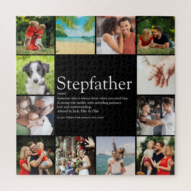 Stepfather, Stepdad Definition 12 Foto Black Puzzle (Vertikal)