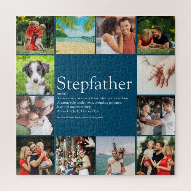 Stepfather, Stepdad Definition 12 Foto Blue Fun Puzzle (Vertikal)