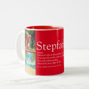Stepfather Stepdad Definition 4 Foto Red Fun Zweifarbige Tasse