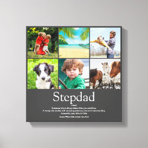 Stepfather Stepdad Definition 6 Foto Spaß grau Leinwanddruck