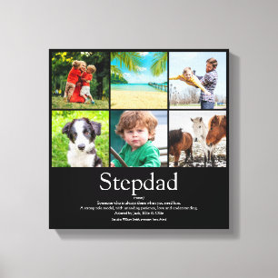 Stepfather Stepdad Definition 6 Foto Spaß Schwarz Leinwanddruck