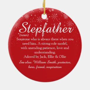 Stepfather Stepdad Definition Frohe Weihnachten Keramik Ornament