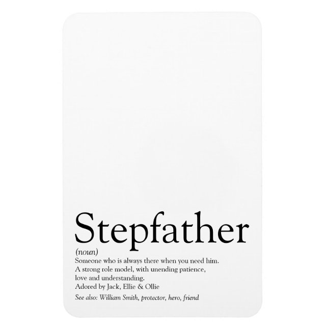 Stepfather, Stepdad Definition Magnet (Vertikal)