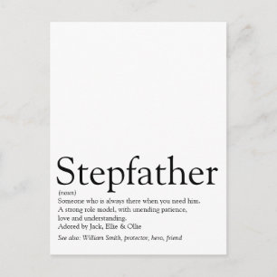 Stepfather, Stepdad Definition Postkarte