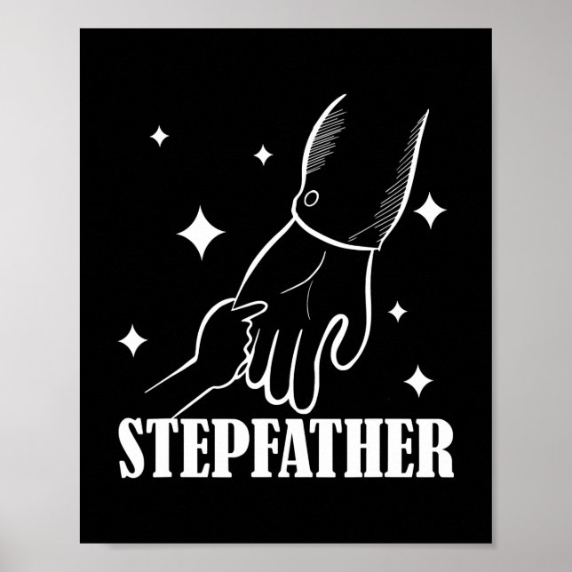 Stepfather Stepdad Fathers Day Step Vater Redewend Poster (Vorne)