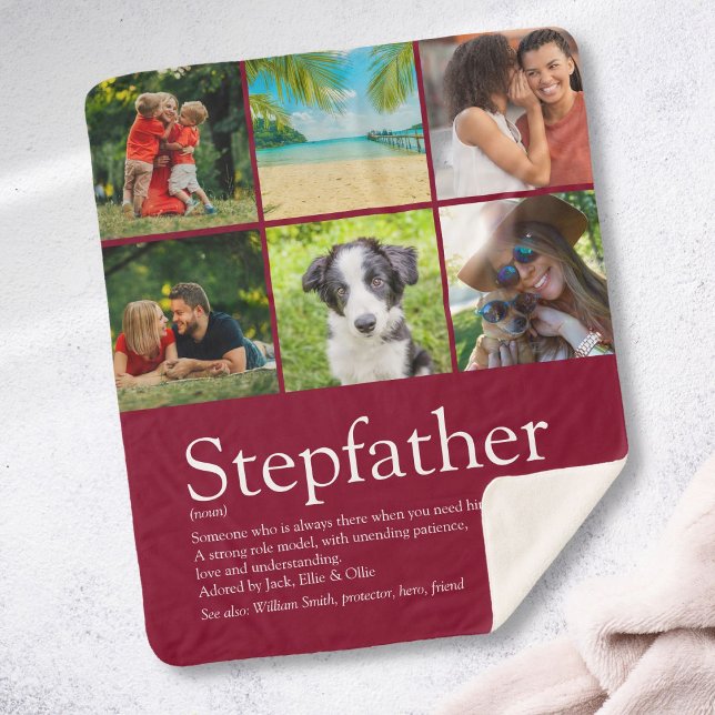 Stepfather Stepdad Fun Modern Foto Collage Sherpadecke (Von Creator hochgeladen)