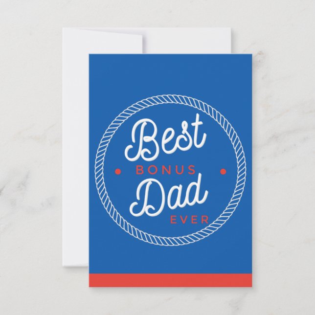 Stepfather Vathers Day Cards Blue Karte (Vorderseite)