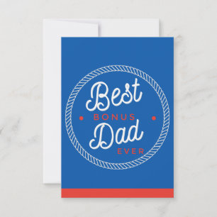 Stepfather Vathers Day Cards Blue Karte